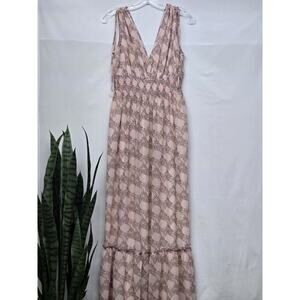 Cottage Core Fairy Floral Maxi Dress from Lush Clothing Smocked Waist Medium